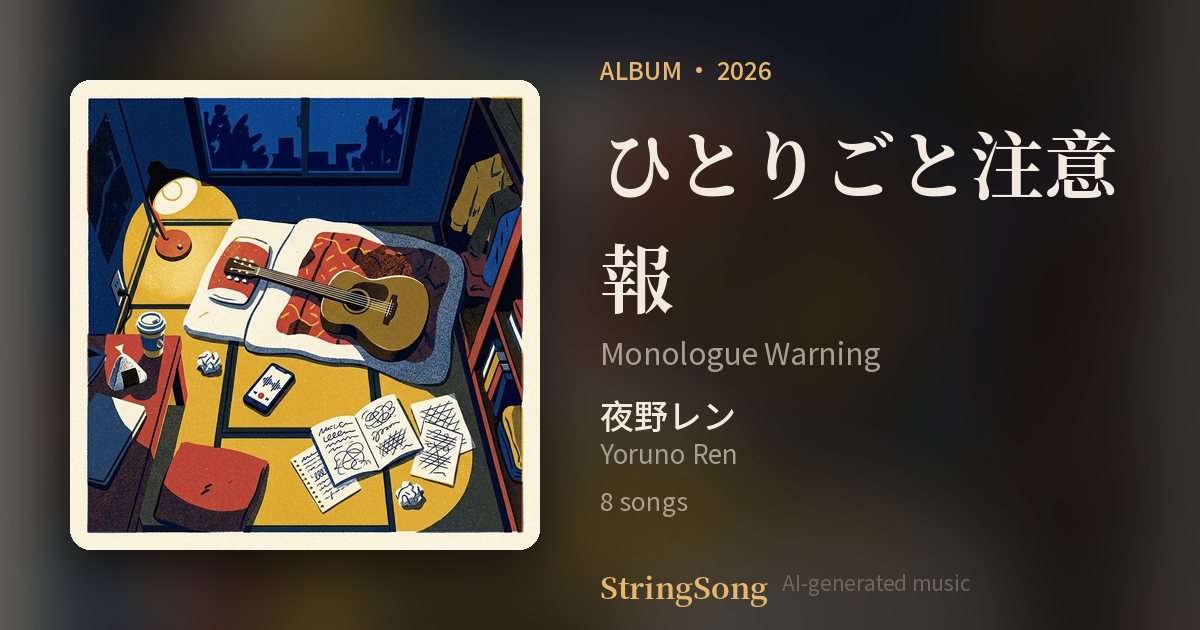 ひとりごと注意報 cover