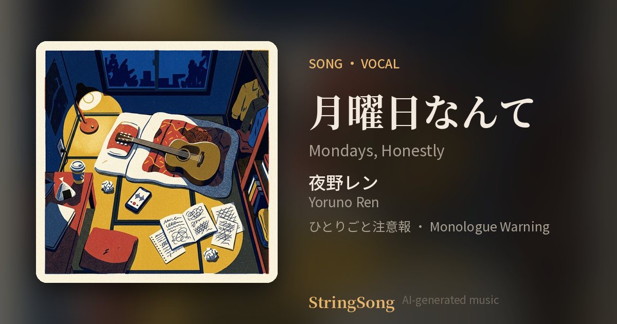 月曜日なんて cover