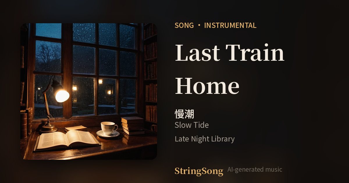 Last Train Home cover