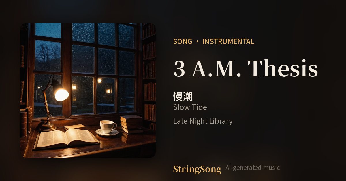 3 A.M. Thesis cover