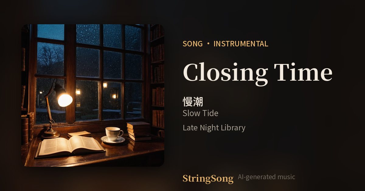 Closing Time cover