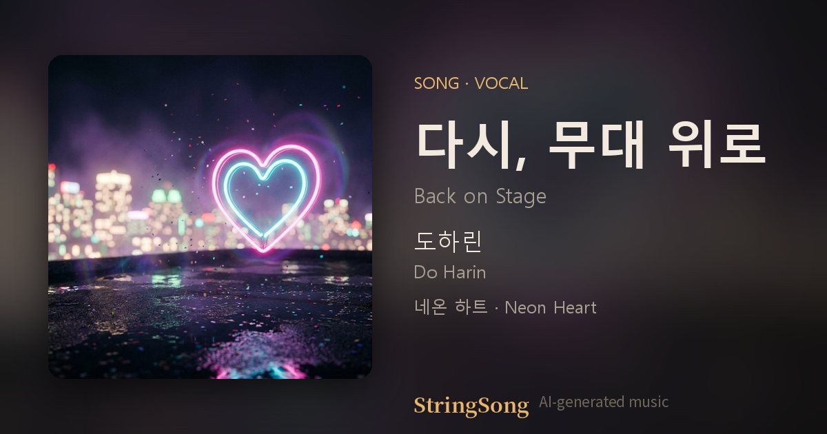 다시, 무대 위로 cover
