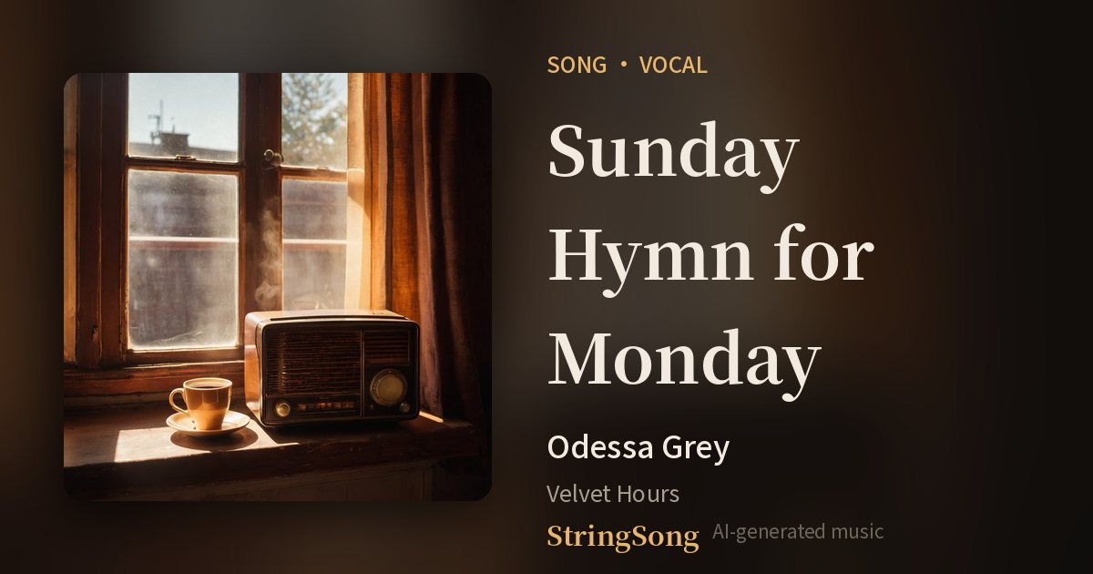 Sunday Hymn for Monday cover