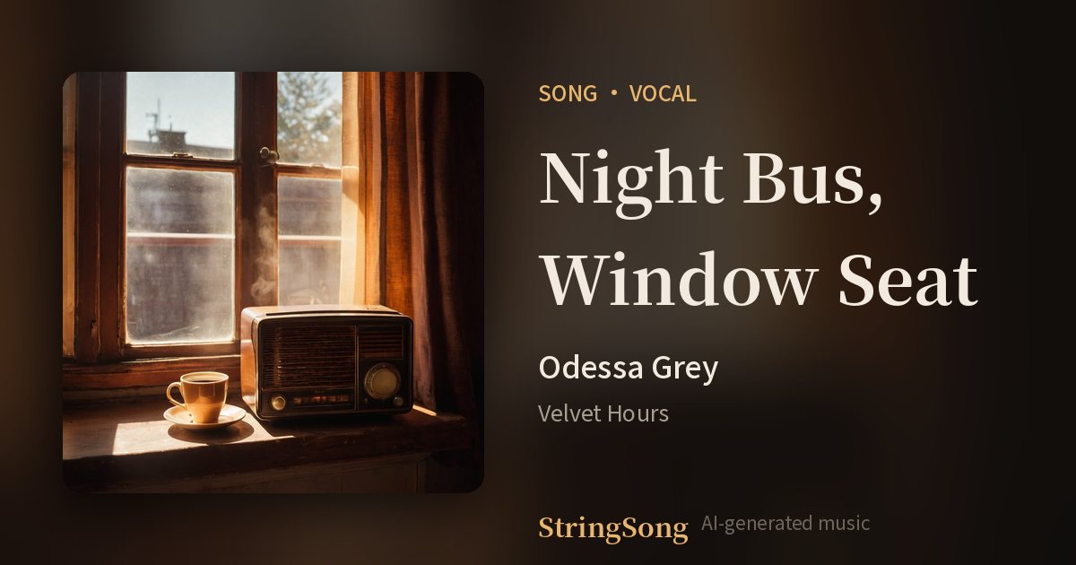 Night Bus, Window Seat cover