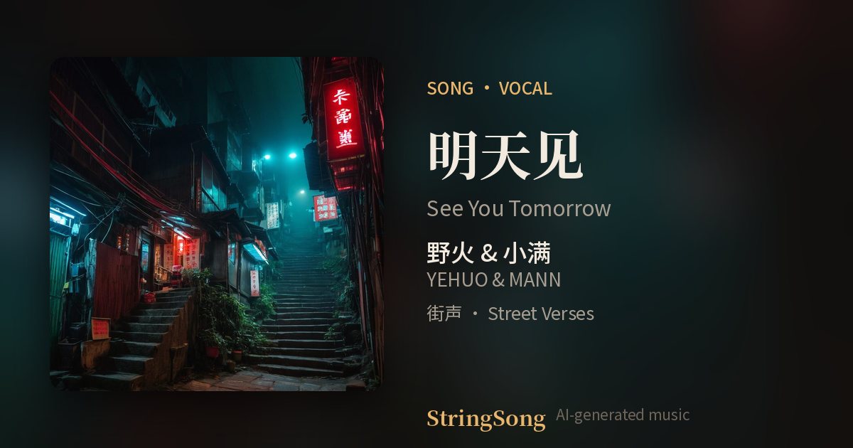 明天见 cover