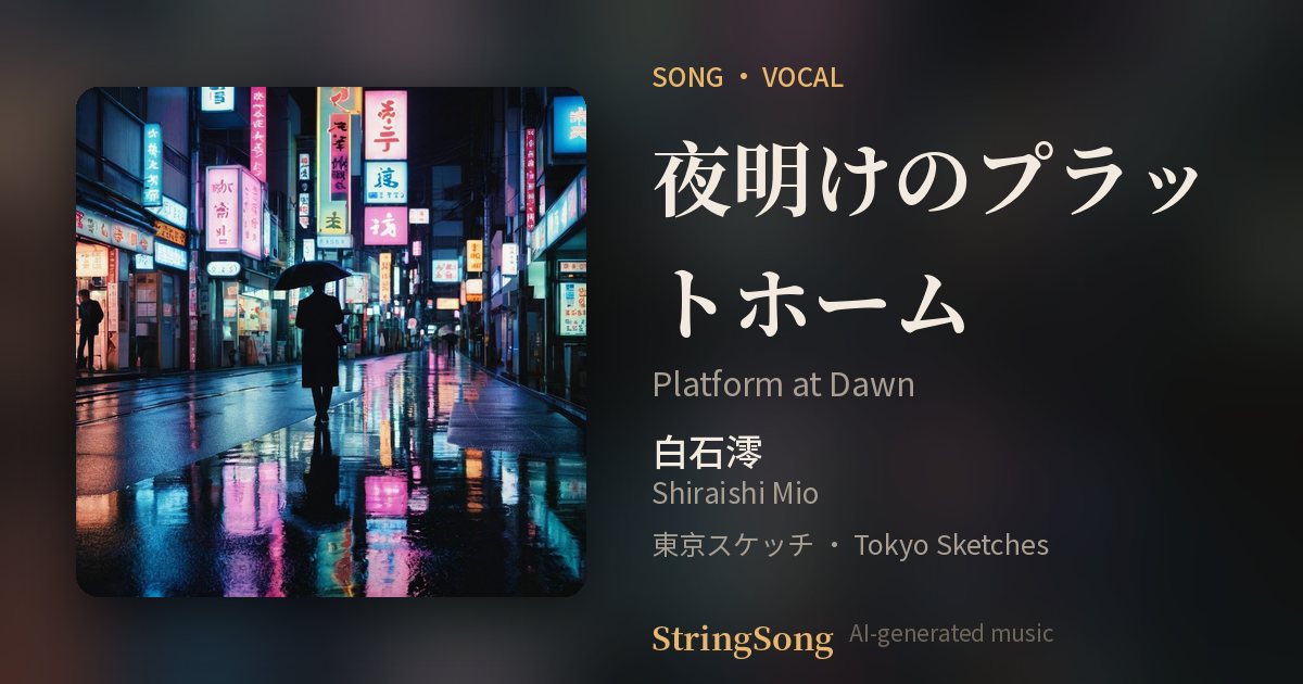 夜明けのプラットホーム cover