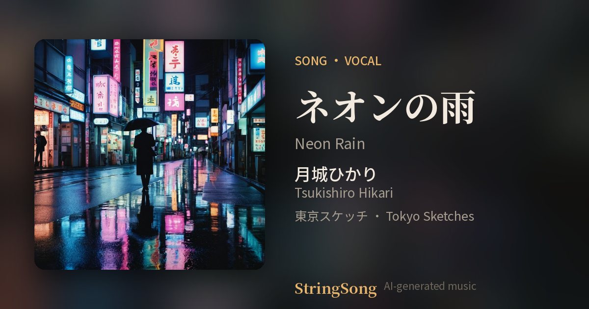 ネオンの雨 cover